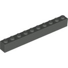 LEGO Dark Gray Brick 1 x 10 (6111)